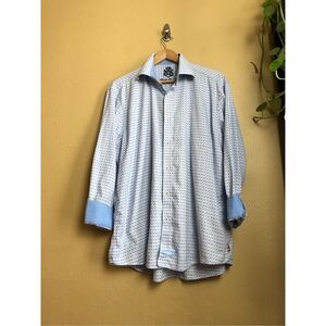 English Laundry Long Sleeve Casual Oxford Dress Shirt 17 34/35